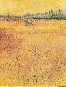 Vincent Van Gogh Wheat field with View of Arles oil painting reproduction
